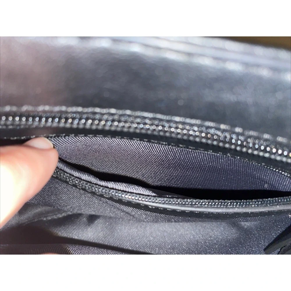 Simply Vera Wang Adrienne Top Zip Black Chain Strap Crossbody Bag